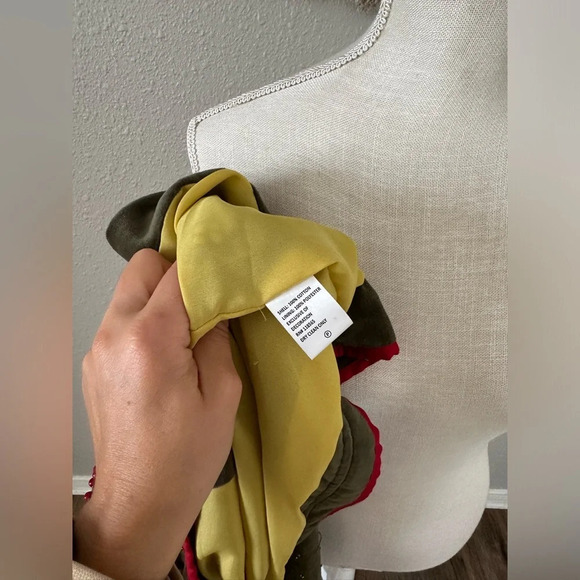 Indigo Moon Dark Green Velvet 3 Floral Embroidered Lined Jacket Small - Picture 9 of 9